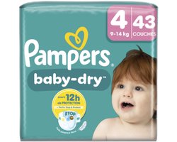 Pampers Baby Dry Luiers Maat 4 (9-14kg) - 2 x 43 stuks - Voordeelverpakking
