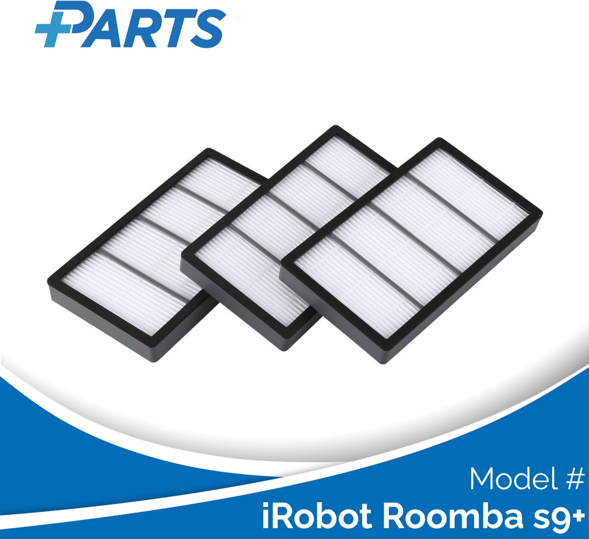 iRobot Roomba s9+ Filters (3 Stuks, Plus.Parts® alternatief voor 4655988)