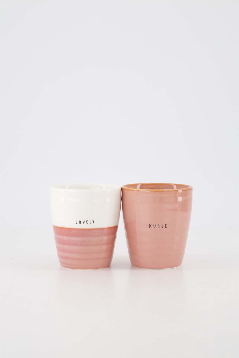 Zusss Cadeauset Koffiemok Kusje En Koffiemok Lovely Roze