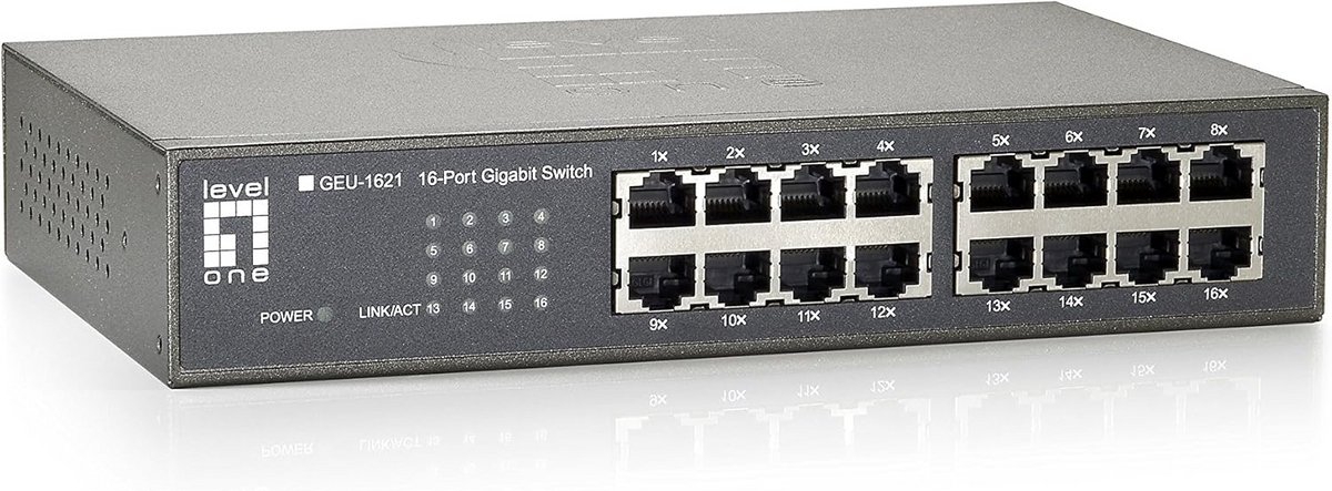Gigabit Switch 16 Poorten - Snelle Netwerk Switch voor Thuis en Kantoor