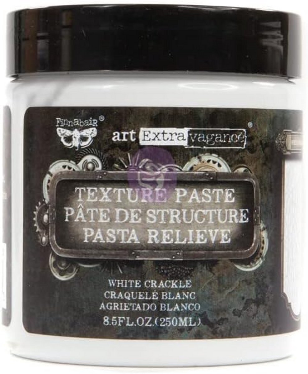 Structuurpasta Wit Krakelig - Flexibele Acryl Textuurpasta voor Effecten op Canvas, Hout en Meer (240ml)