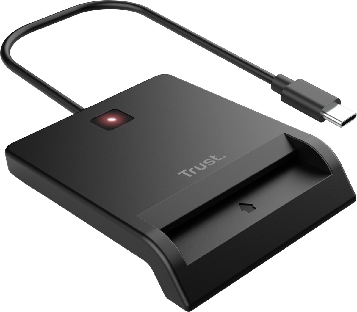 Image of Trust Primo Smartcardlezer - Voor identiteitsbewijzen - eID Kaartlezer - Kaartlezer - USB-C - Zwart