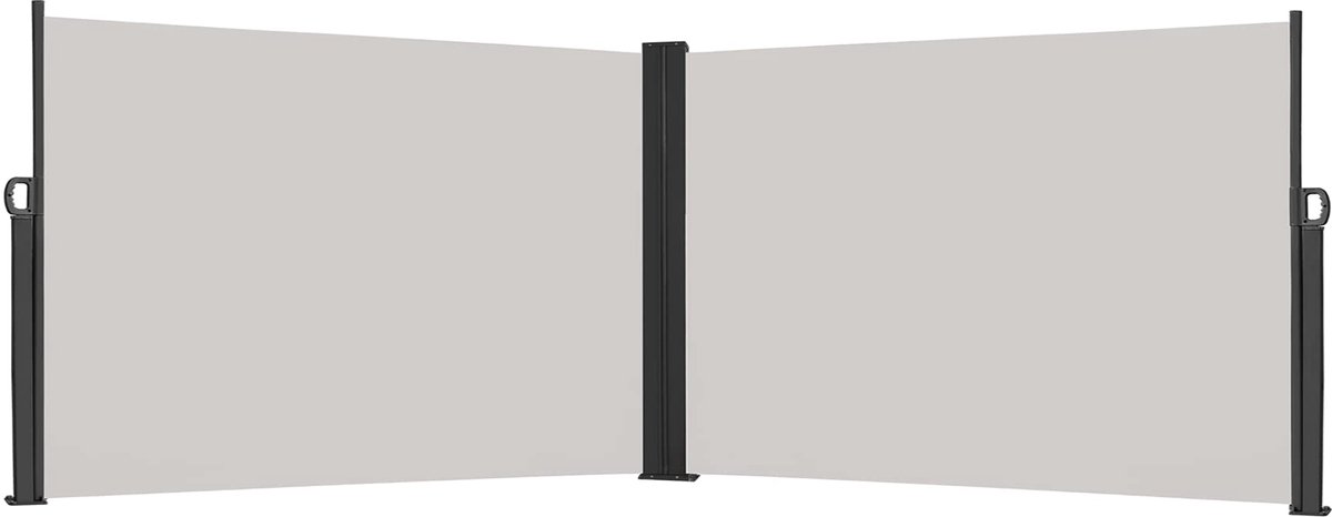 ACXIN Dubbele Zijscherm - 180×600 cm - privacy zonbescherming - balkon patio tuin - grijs