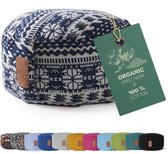 #DoYourYoga - Yoga kussen - »Vishnu« - rond meditatiekussen met bio-organische Spelt vulling - H:15cm, diam.30cm - Style (1)