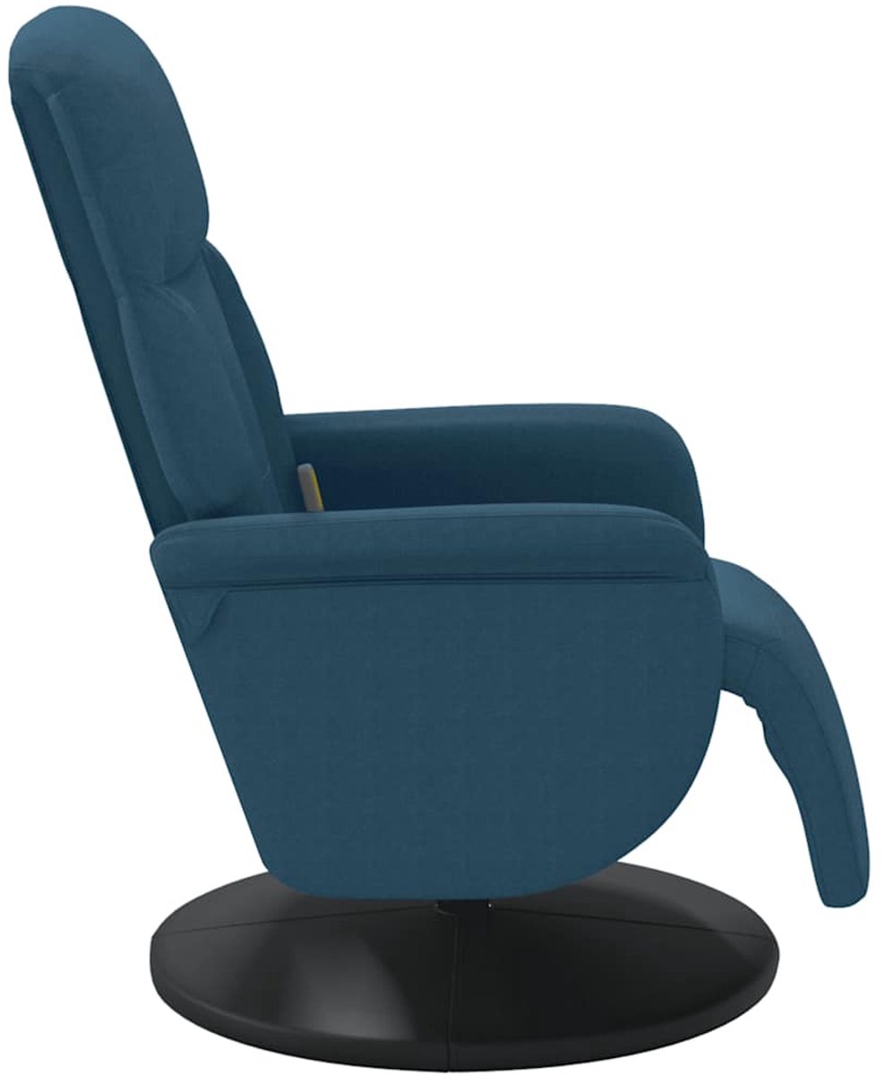 vidaXL Verstelbare Massagestoel met Voetensteun Blauw - afbeelding 3