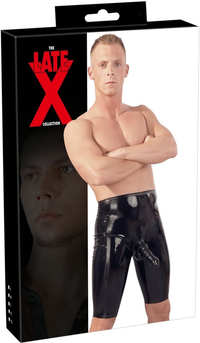 Mannen Latex fietsbroek L
