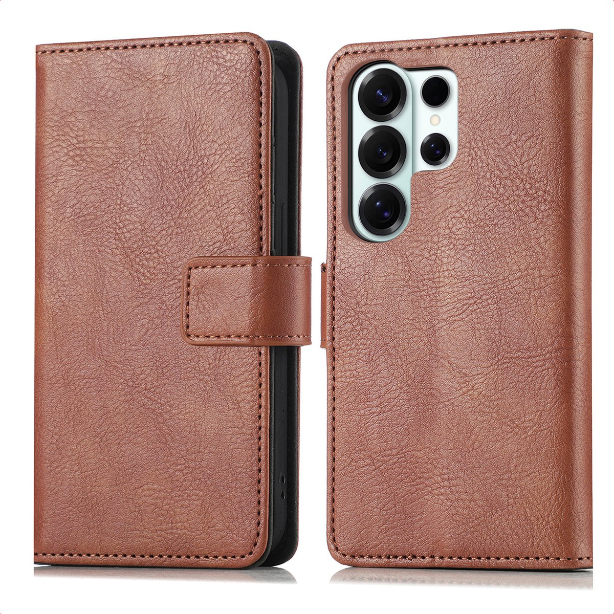 imoshion Hoesje - Geschikt voor Samsung Galaxy S26 Ultra - Luxe Bookcase - Bruin