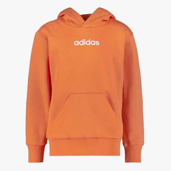 Adidas J LIN FL kinder hoodie oranje - Maat 128/134