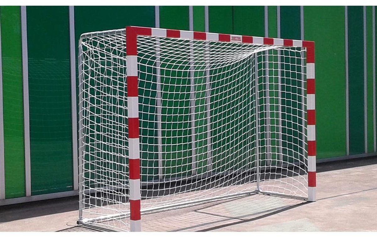 Set Aluminium Handbal-zaalvoetbaldoelen Beweegbaar 80x80mm Met Ronde Buisbasis