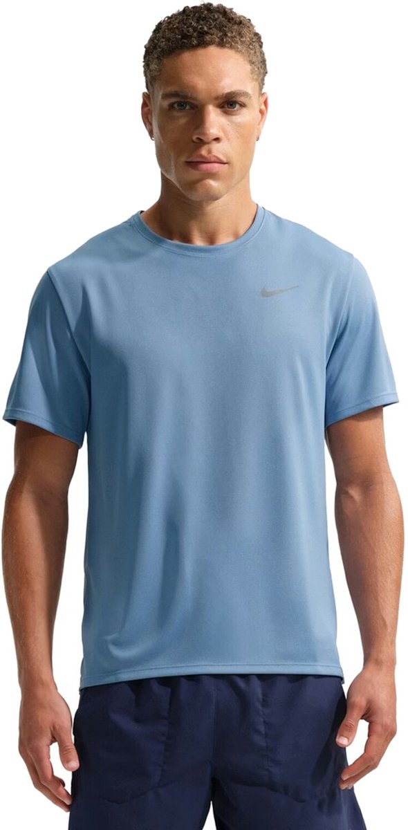 Nike Miler Dri-fit Heren Hardloop T-shirt Dv9315-486 Kleur Blauw
