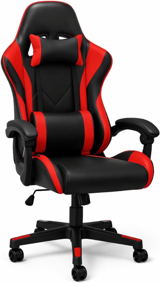 DnA® Gaming Chair - Gaming Stoel - Chair - Zwart/Rood - 56cm x 65cm x 132cm