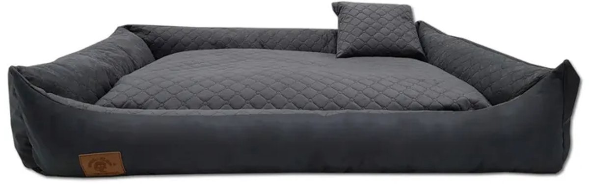 Wasbare Hondenbed Sofa 120x80 cm - Grijs Gequilte Hondemand voor Grote Honden, Comfortabel en Duurzaam, grafiet