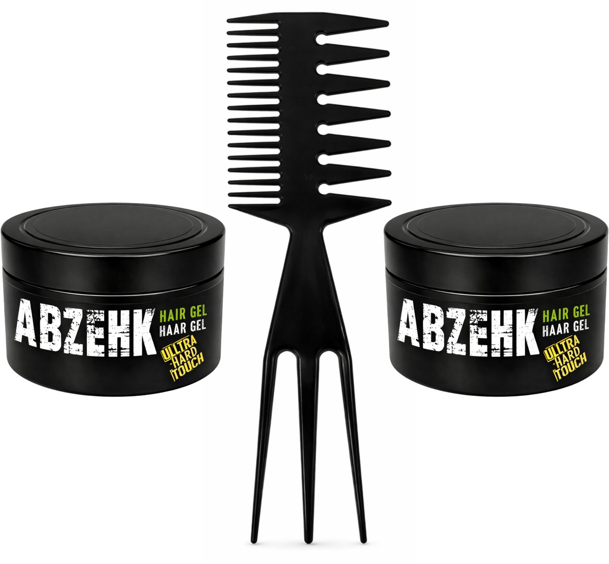 Haargel - Ultra Hard Touch - Geel - 300ml - Abzehk - Met Styling Kam - Haarstylingtools