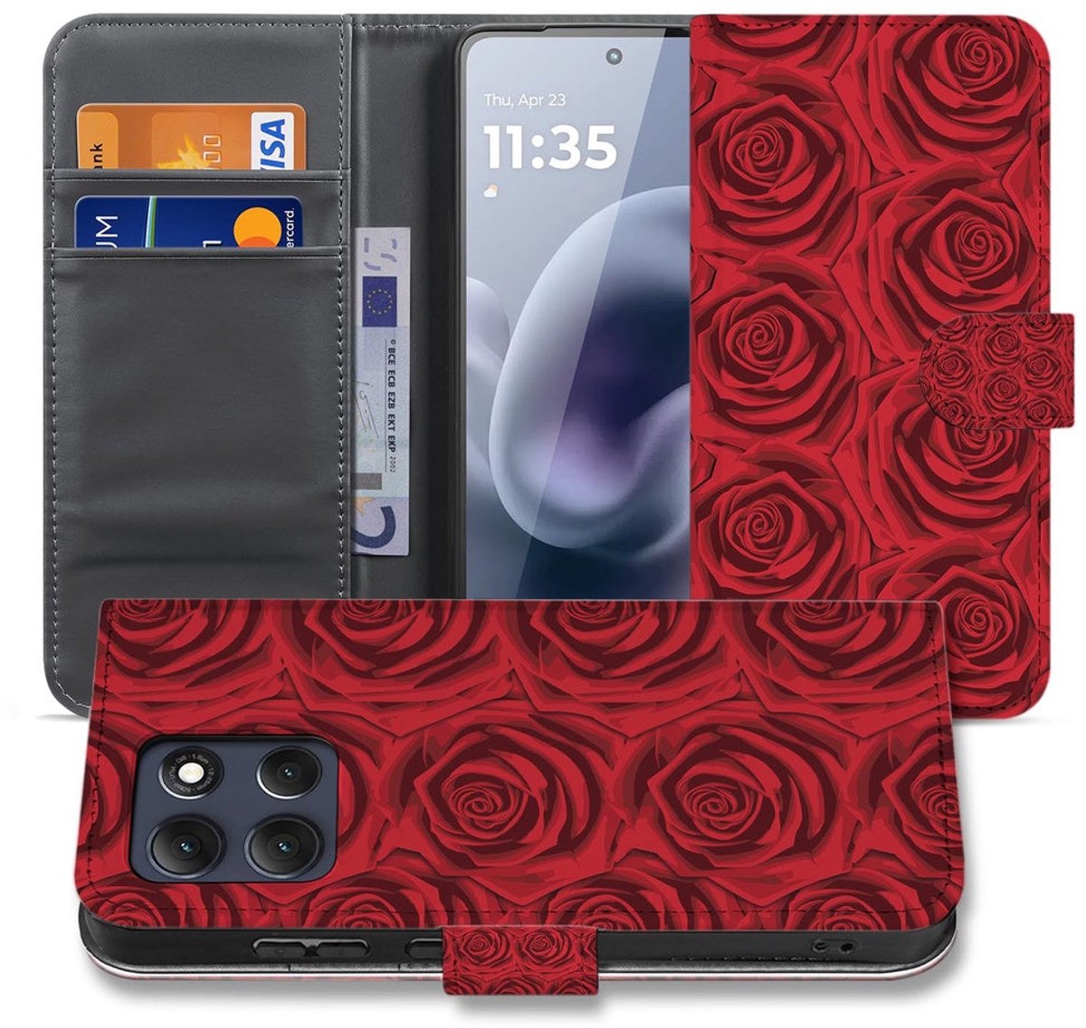 Motorola Moto G86 Telefoonhoesje Red Roses