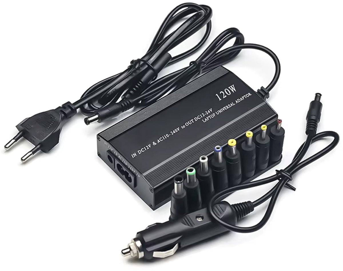 Universele Laptop Adapter - Past op Alles - Oplader - Auto