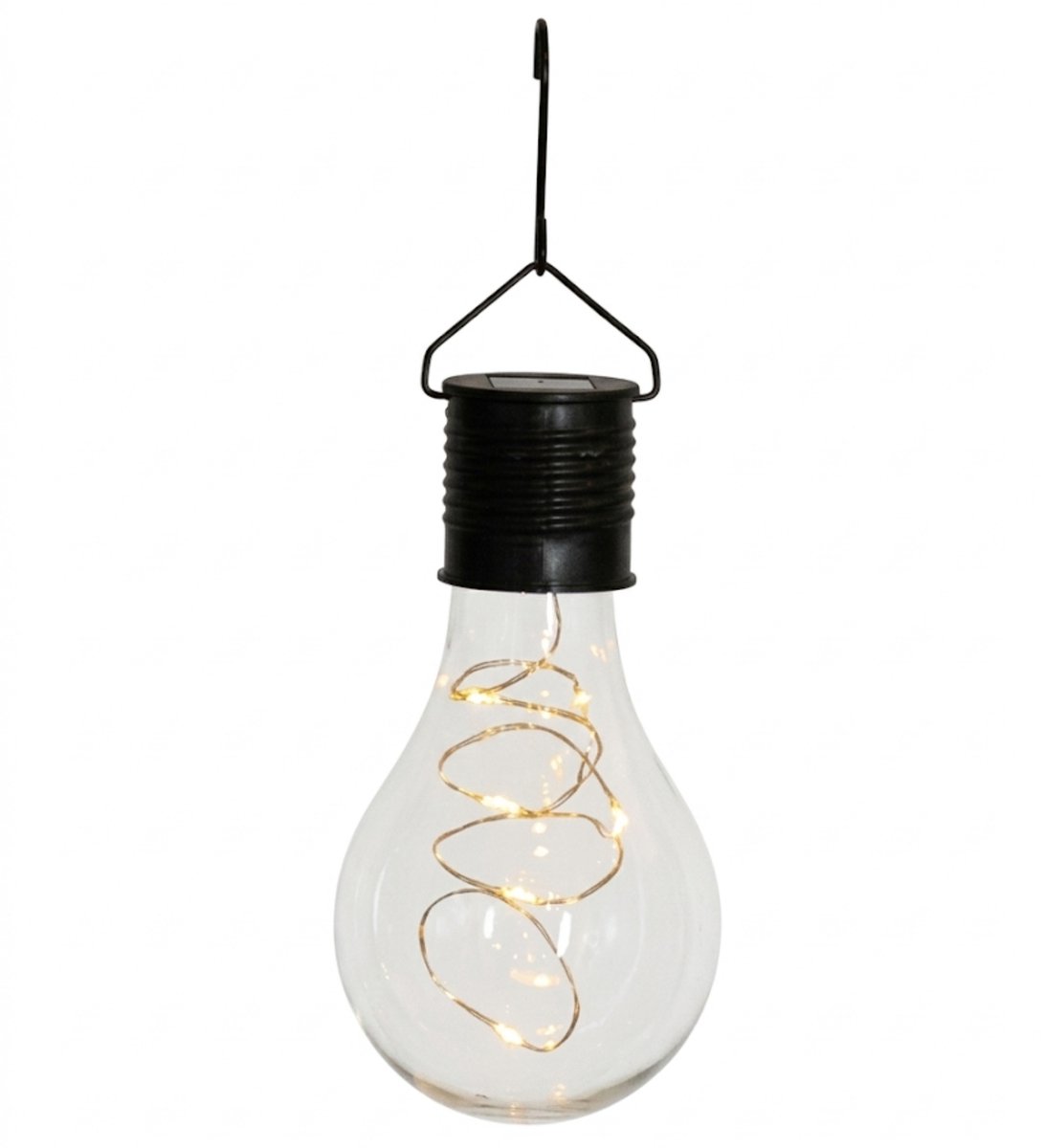 Anna's Collection Anna's Collection Solar sfeer hanglamp - tuin - lampenbol - zwart - glas