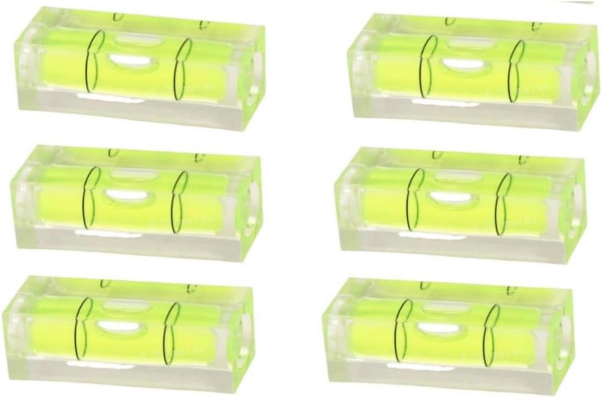 6 Stuks Mini Waterpas Set voor Nauwkeurige Balansmeting