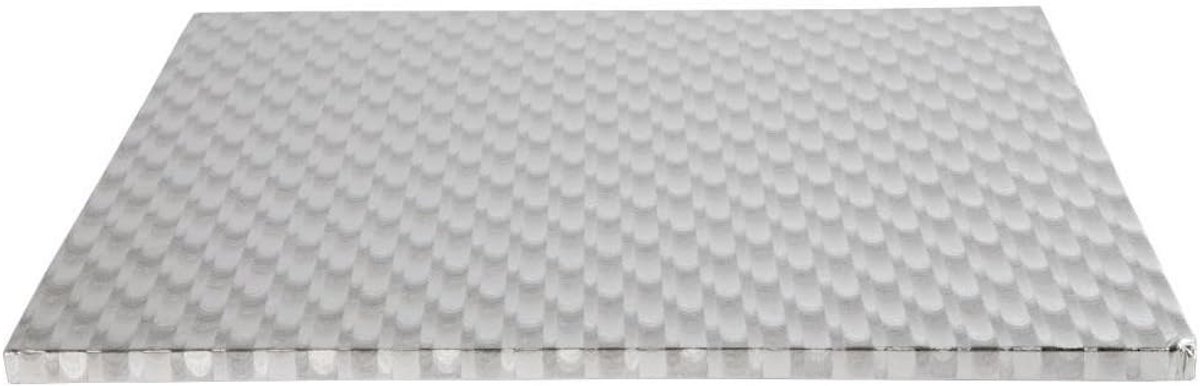 Stevig Vierkant Taartbord 35 cm (14 Inch) - 11mm Dik - Zilver