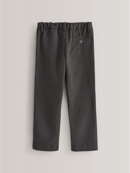 Next - Jongens - Reguliere schoolbroeken met elastische taille en rechte pijpen, 2 stuks - Grijs