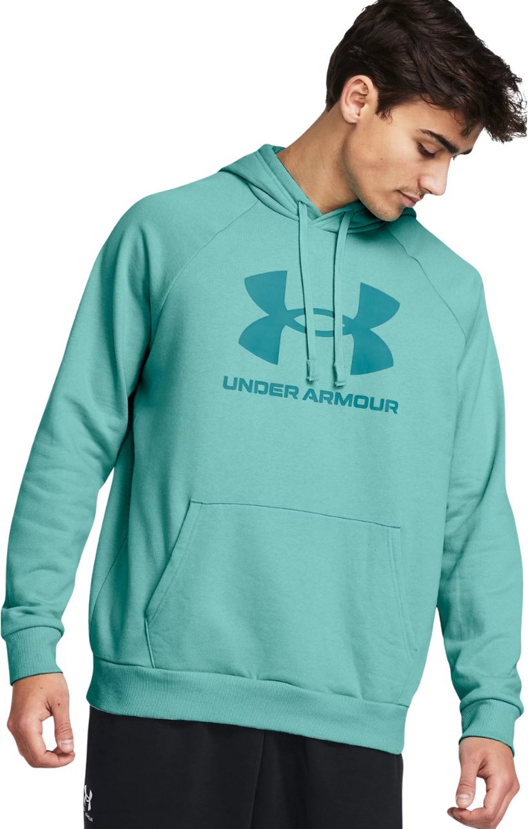 Under Armour Rival Fleece Logo Fleecetrui Heren Zeegroen