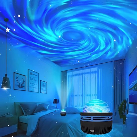LED Galaxy Projector - Sterrenhemel Projector met Afstandsbediening - Nachtlamp - RGB Licht - Kinderkamer & Slaapkamer Decoratie van Merkloos — afbeelding 4