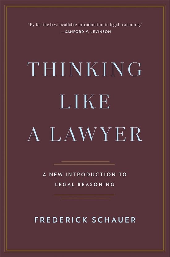 Thinking Like A Lawyer - cover