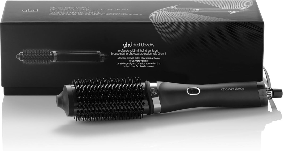 Föhnborstel - 2-in-1 Stylingtool - Haar Drogen Volume - 3x Meer Volume - 680 gram - Zwart