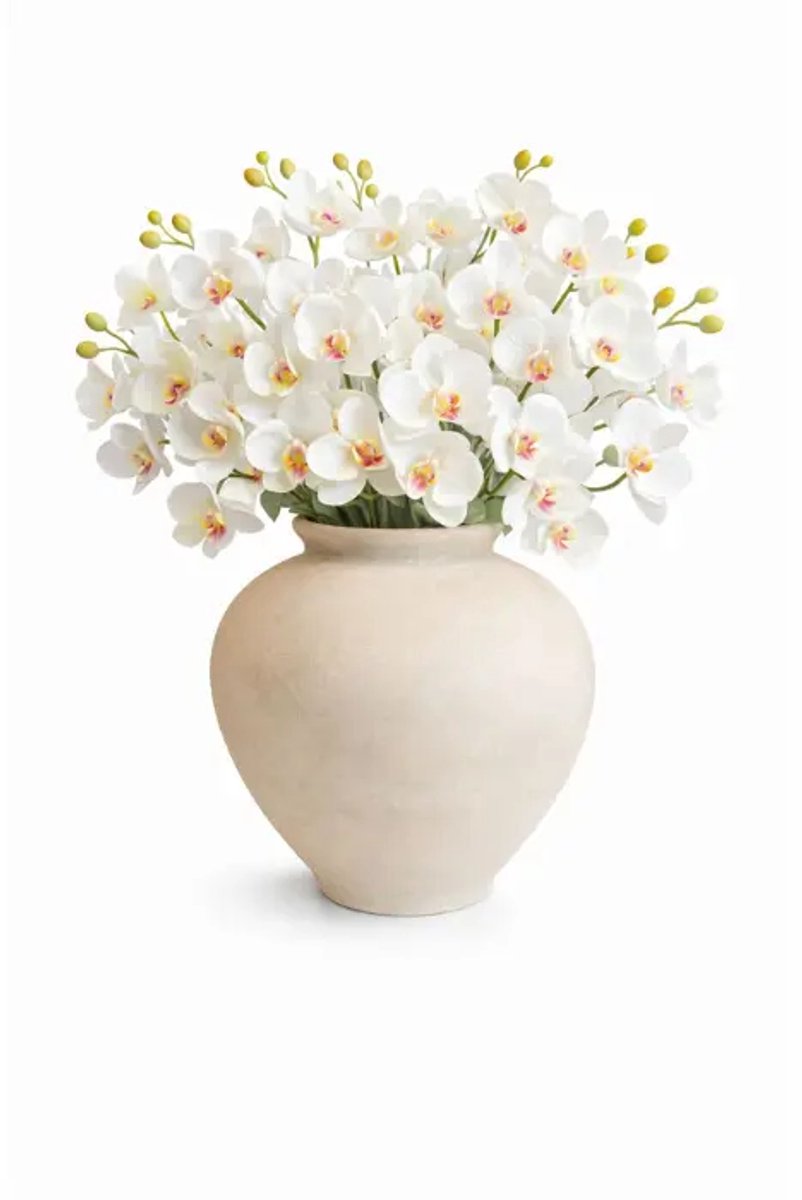 Handgemaakte vaas – terracotta – 30 cm – opening 13 cm – decoratief design
