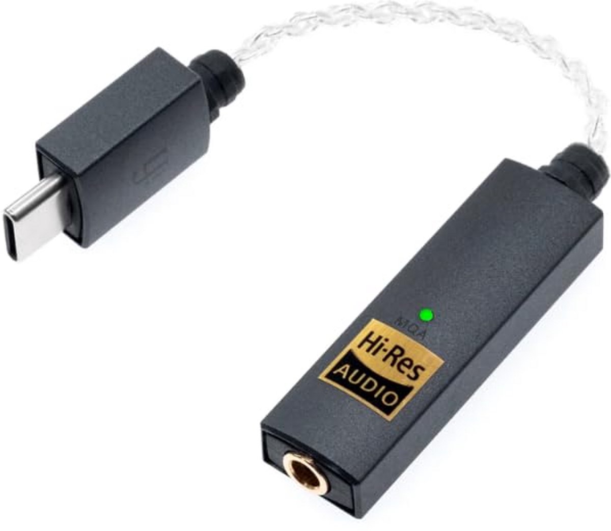 Audio Adapter - Versterker DAC - Muziek Verbeteren - USB-C naar 35mm - 135 cm - Zwart