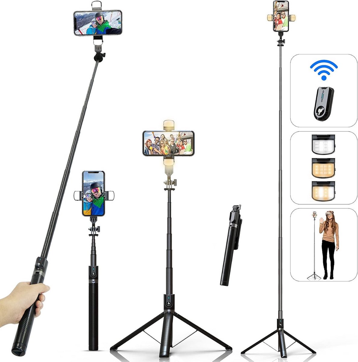 Selfiestick - Geschikt voor iPhone - Statief - Tripod - Opnametool