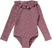 Salted Stories - Badpak - Dusky Orchid - Broderie - Lange Mouw - Maat 122/128