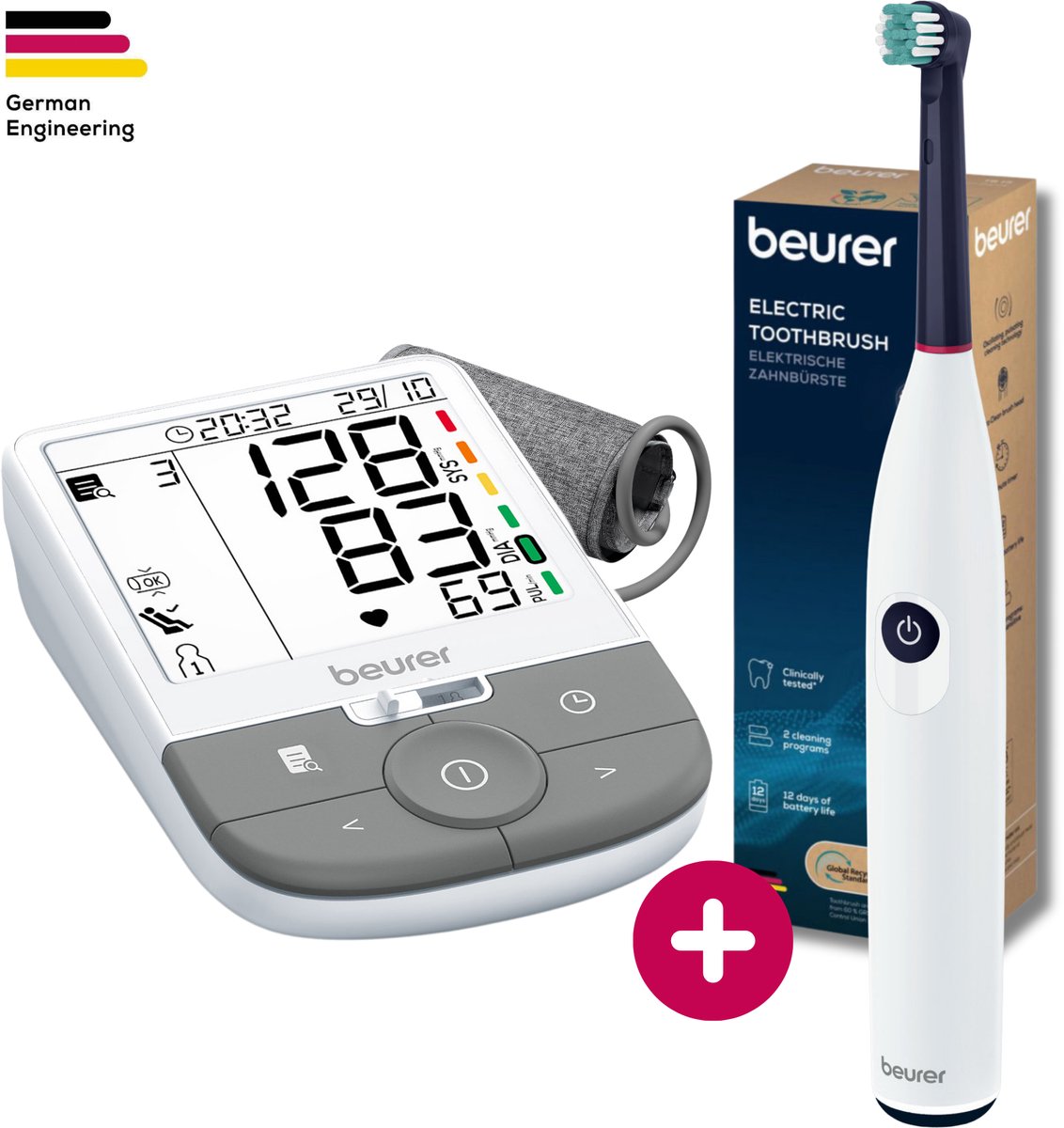 Beurer BM 53 Bloeddrukmeter Bovenarm – Aanbevolen door de Nederlandse Hartstichting + Elektrische Tandenborstel Bundel