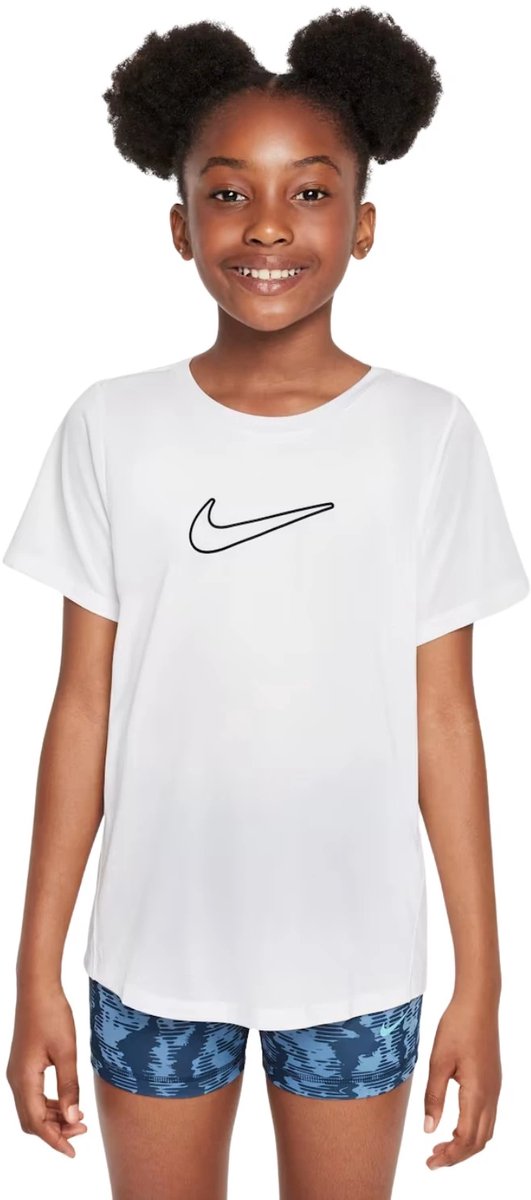 Nike One Fitted Dri-FIT Shirt Kinderen Wit