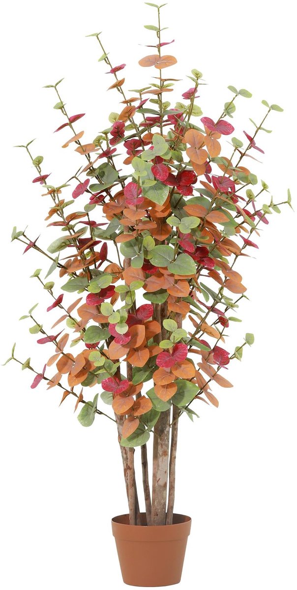 Florafy Kunstplant Eucalyptus Multicolor 120cm - Kunstplanten voor binnen - Onderhoudsvrij Groen