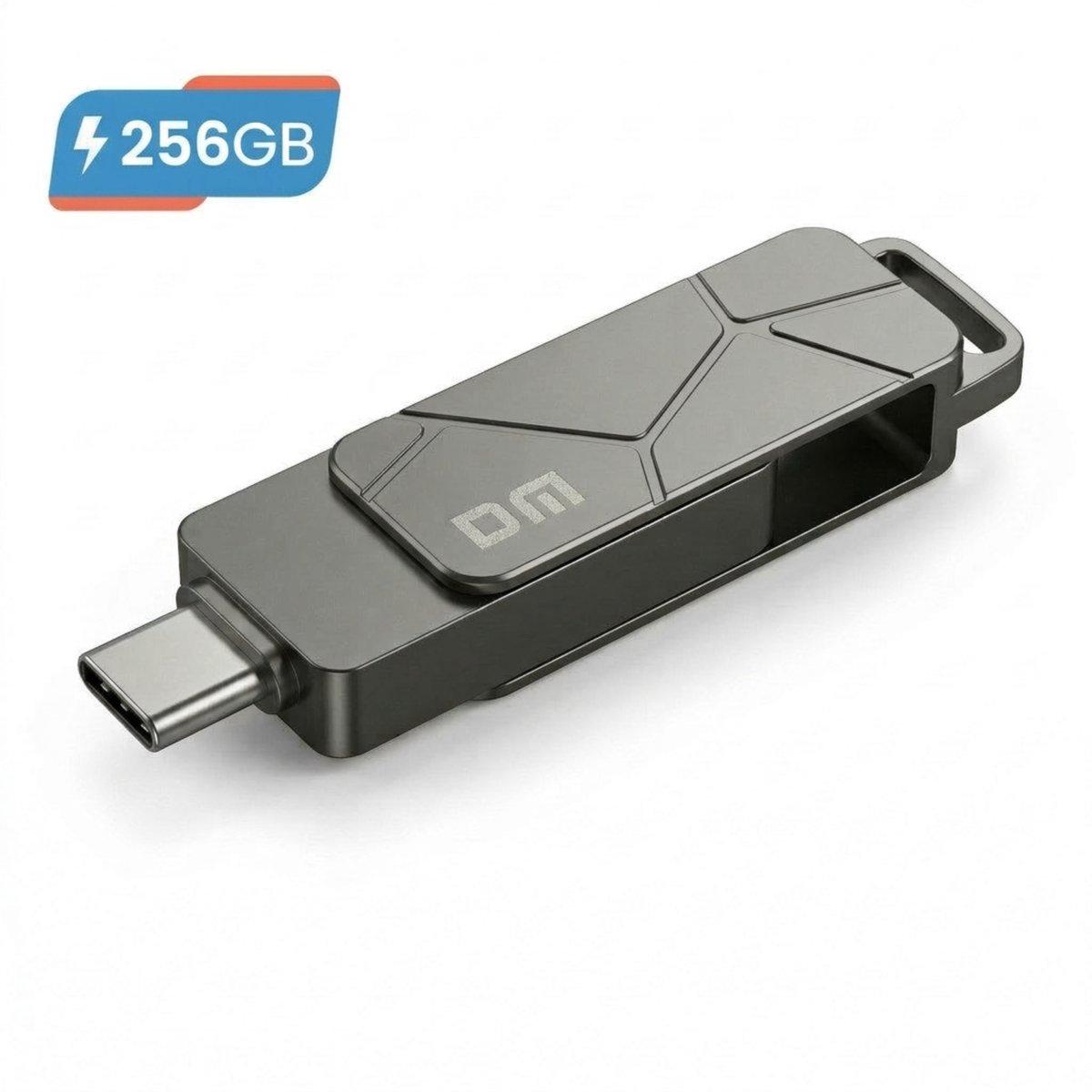 DM Snelle USB Stick 256GB - USB-C & USB 3.2 Dual Flash Drive - 150MB/s OTG - Schokbestendig Metaal
