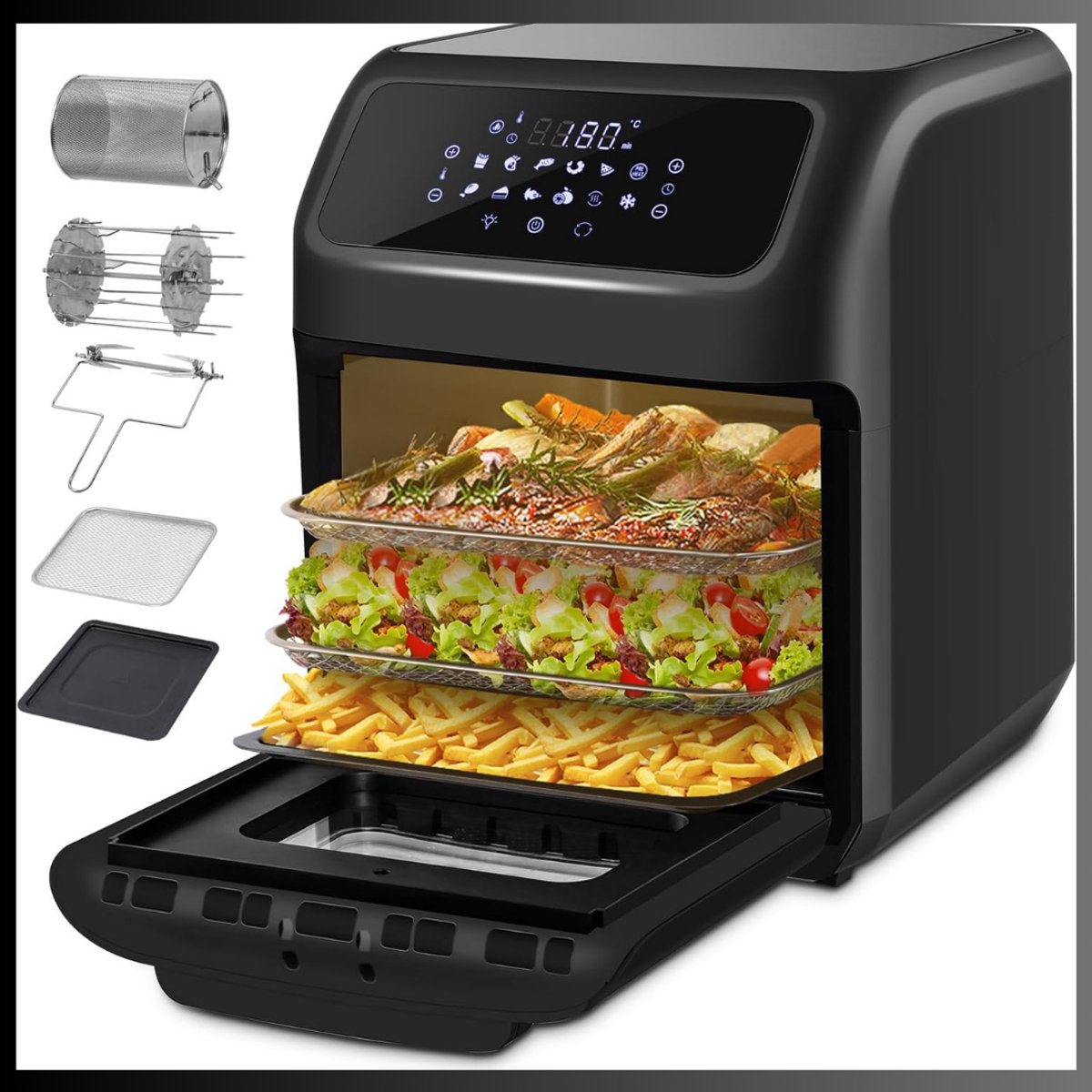 Groupe SEB Aurixi Airfryer XXL met Dubbele Lade - 12L - - Groupe SEB - €229,95