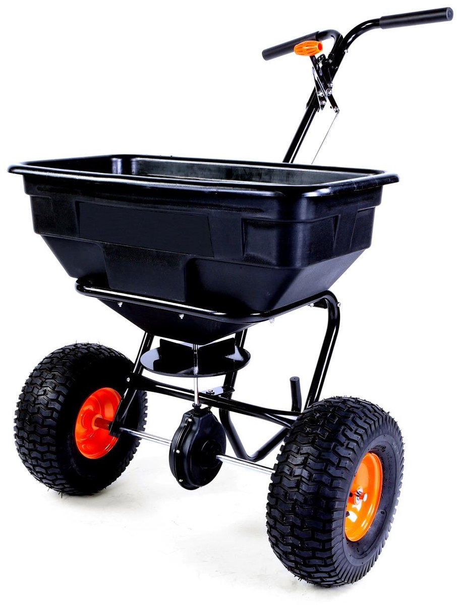 Bol.com FUXTEC FX-GS56 56 kg centrifugale strooier op wielen XXL strooibreedte aanbieding
