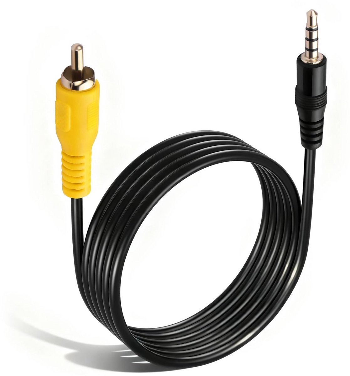 35 mm naar RCA Kabel - Aux Stereo Y-Splitter - Audio Overdracht - Vergulde Stekkers - 15 Meter - Zwart