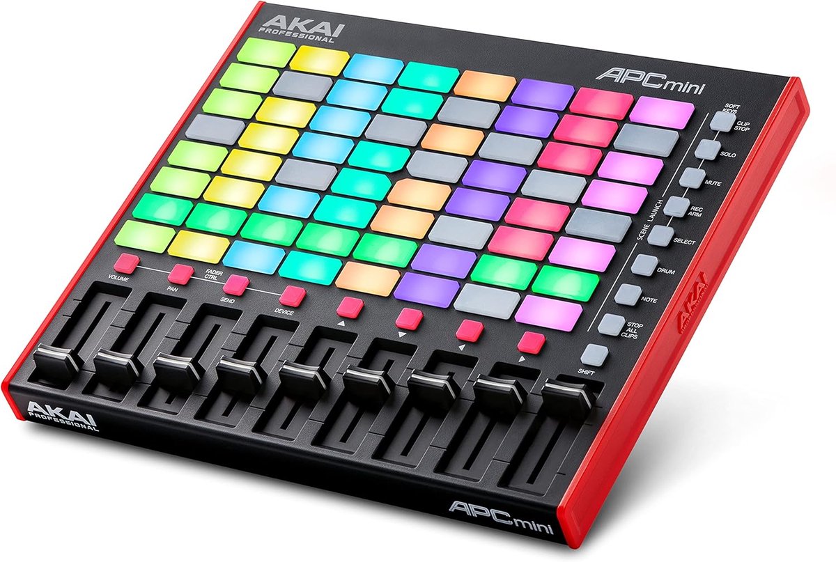 MIDI Pad Controller - Clip Launcher - Muziek Productie - 64 RGB Pads - Compact Formaat - Zwart