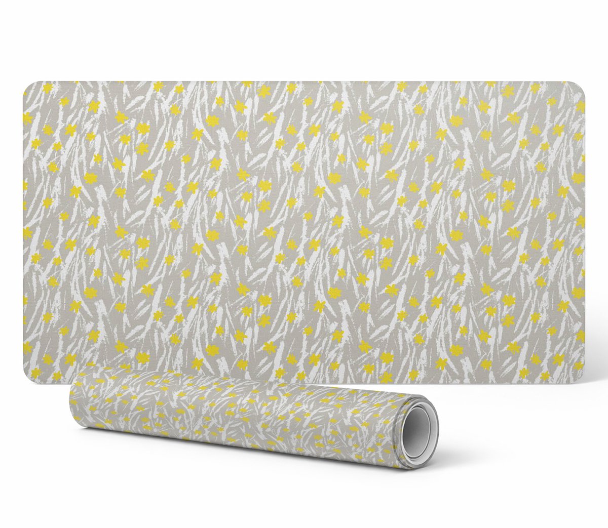 Designer laptop beschermmat met bloemen- en takjespatroon 100x50 cm