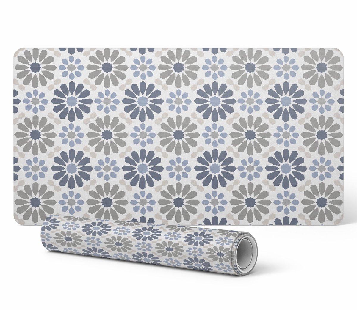 Antislip gamingmuismat, retro bloemenpatroon, 120x60 cm