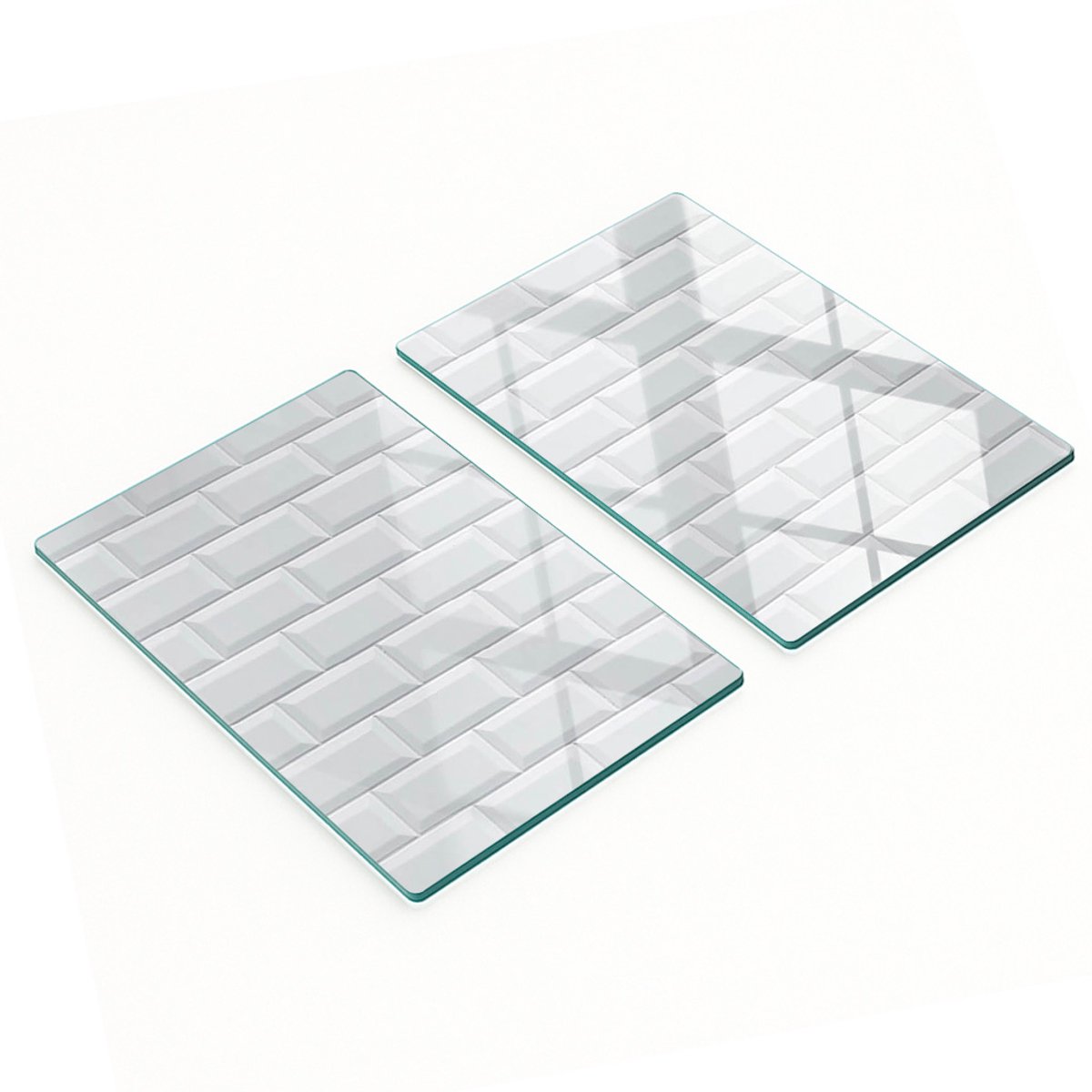 Decoratieve snijplanken van gehard glas, keramische wandbekleding, 2x40x52 cm