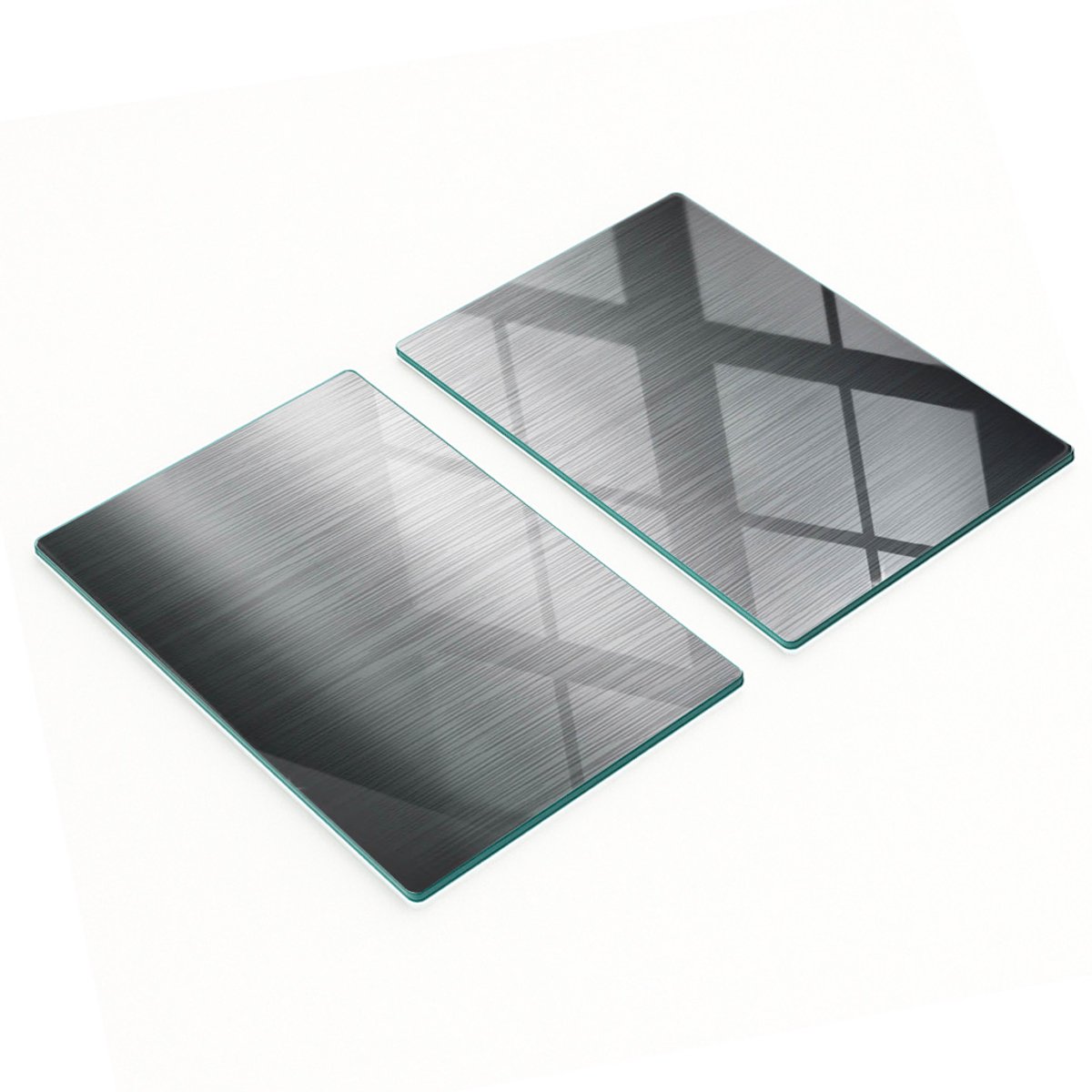 Multifunctionele decoratieve glazen keukenplanken met metalen achtergrond, 2x40x52 cm