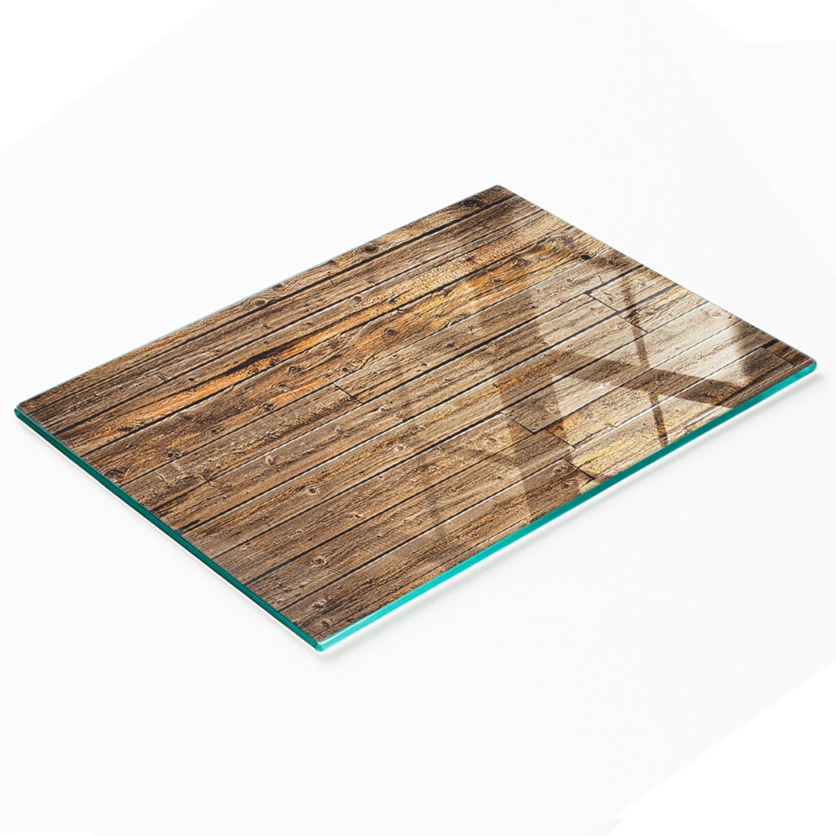 Glazen serveerplank met afbeelding, houten wanddecoratie, 80x52 cm