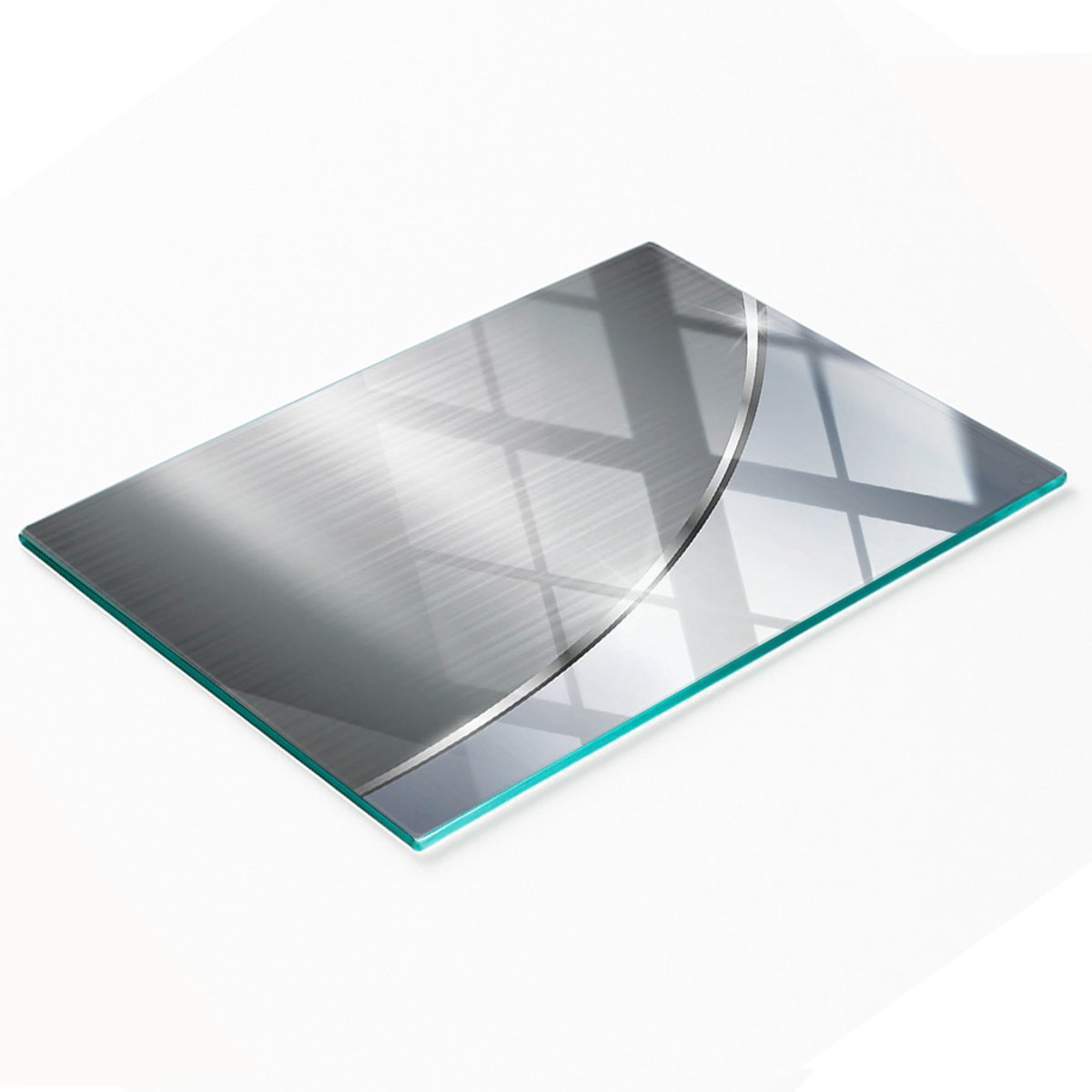 Serveerplank van gehard glas met grafische textuur, 80x52 cm
