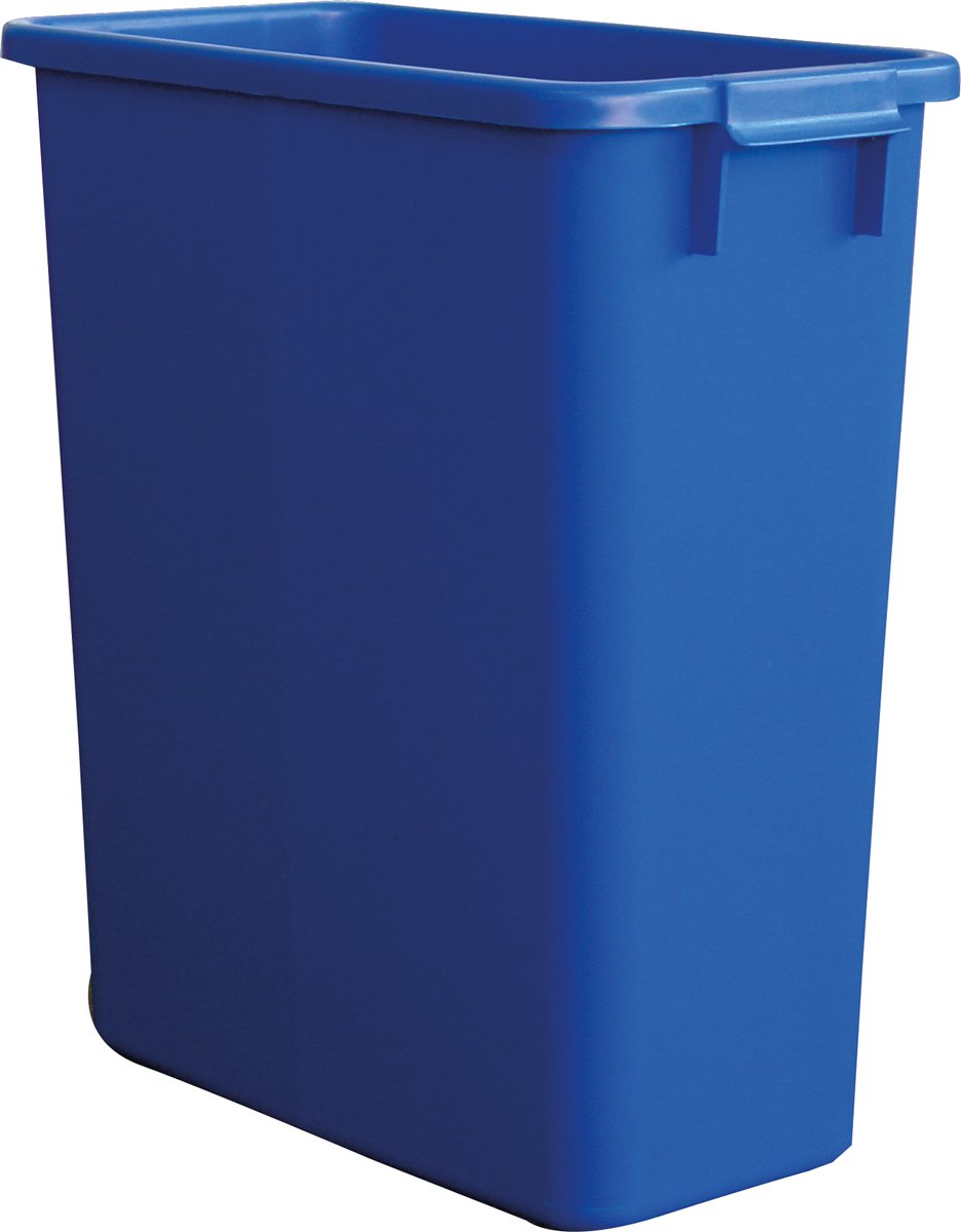 Afvalbak zonder deksel, 60 liter, blauw