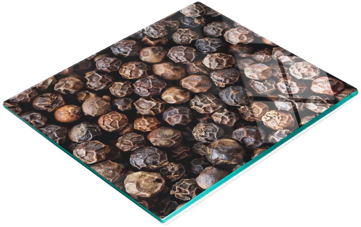 Multifunctionele decoratieve glazen snijplank voor de keuken, peperkorrels, 60x52 cm