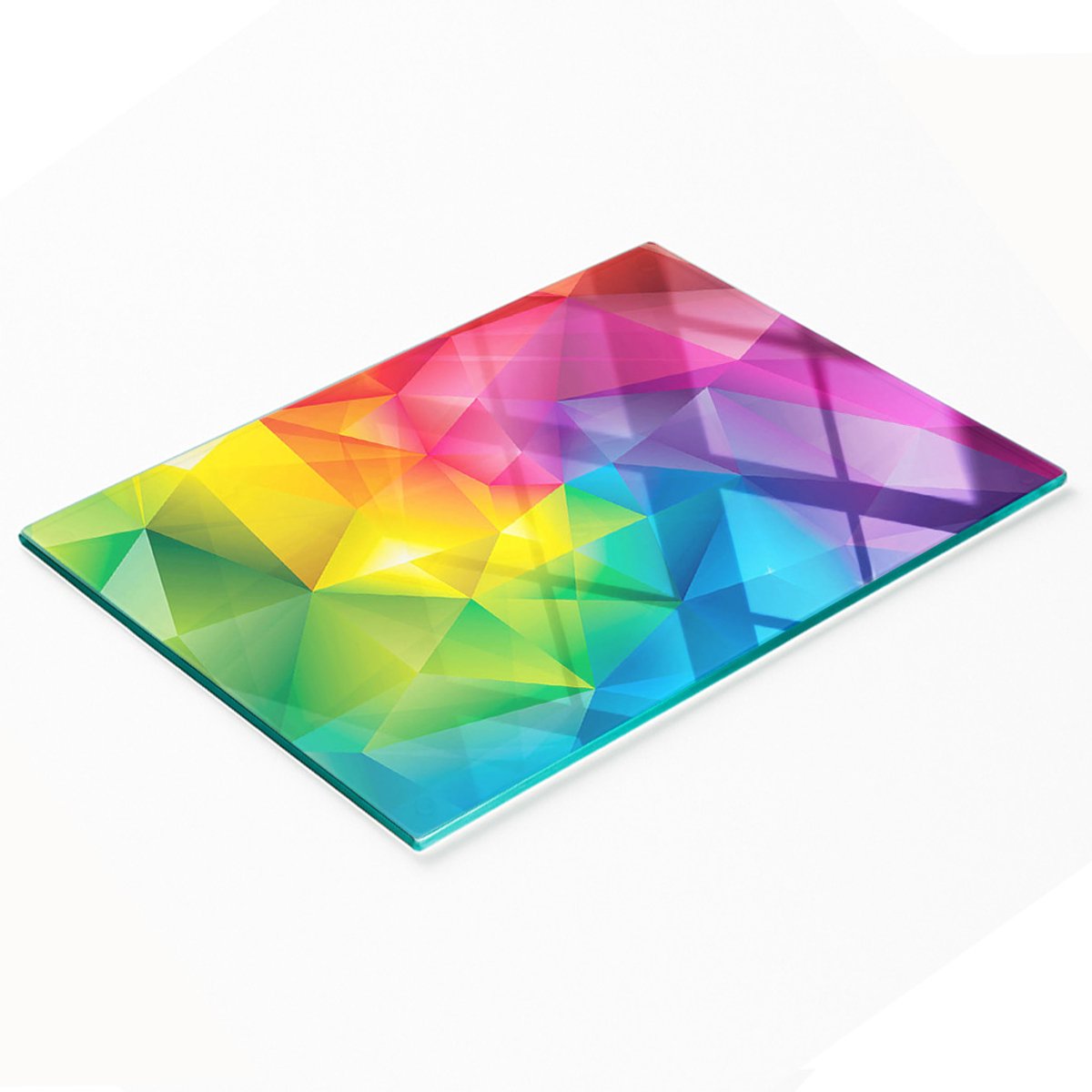 Multifunctionele decoratieve glazen snijplank voor de keuken, abstract ontwerp, 80x52 cm