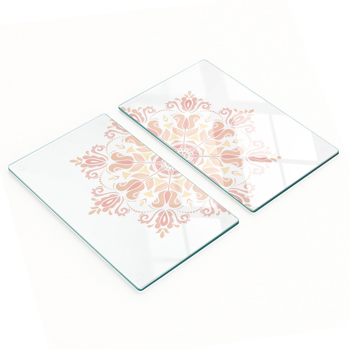 Glazen snijplanken voor in de keuken met decoratieve afbeeldingen, 2x30x52 cm