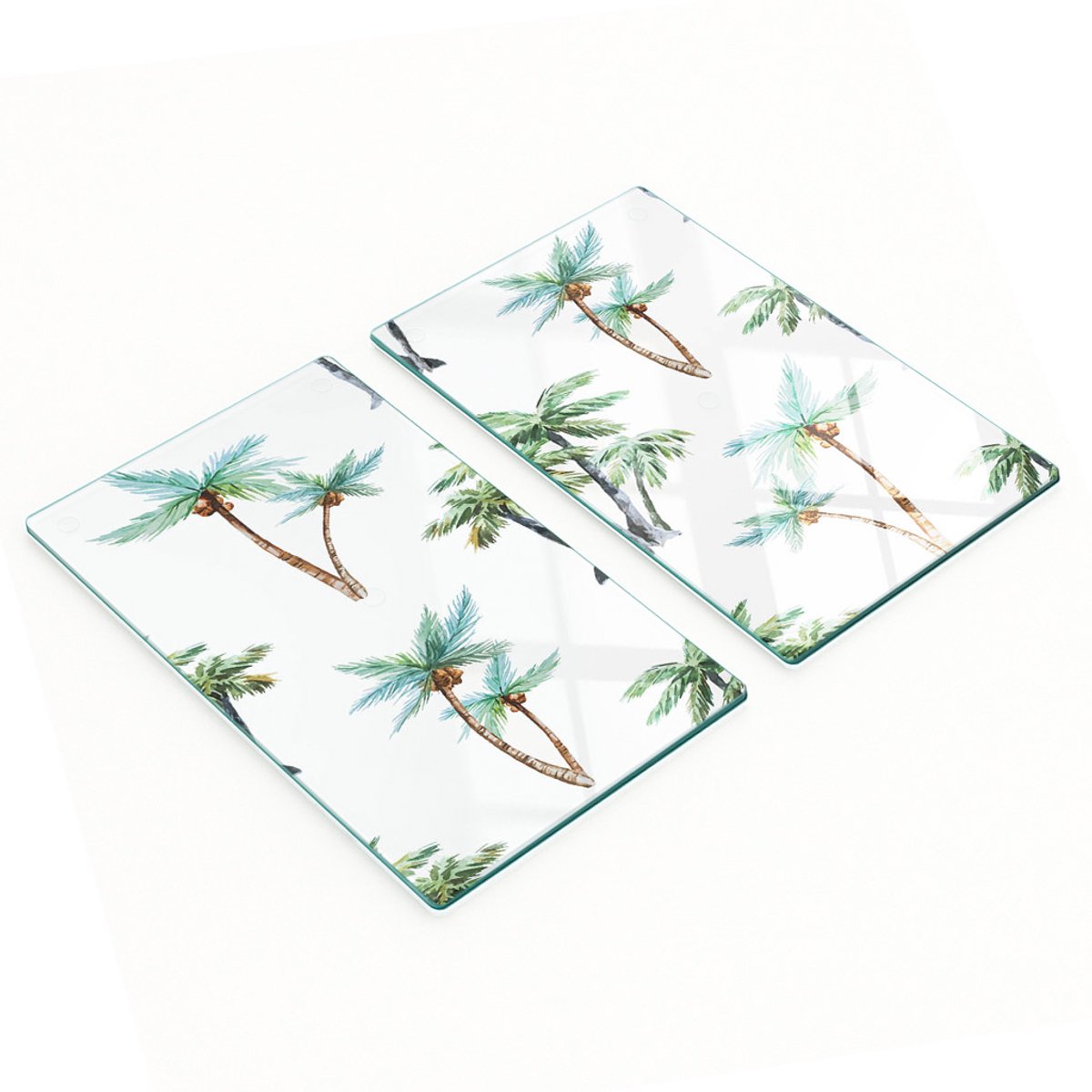 Multifunctionele decoratieve glazen borden met palmprint 2x30x52 cm